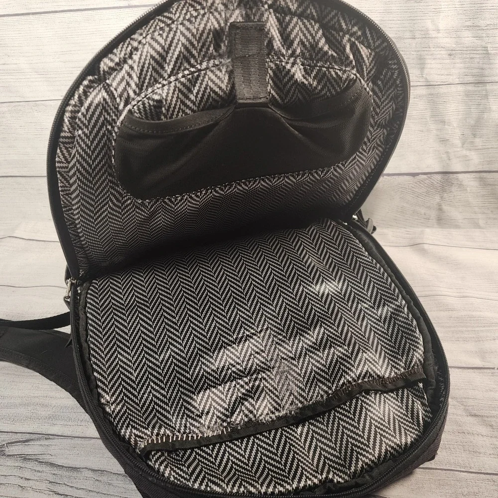 OGIO Soho Laptop Backpack Dark Gray Heathered Chevron Lining Womens Travel Bag